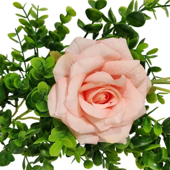 Girlianda Netikrą Rožių Vynuogių Dirbtinės Gėlės, Kabo Rose Ivy Kabantys Krepšeliai, Vestuvinė Arka, Sodo Fone Dekoras