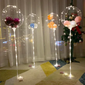 Gimtadienis LED Balionai Skiltyje Turėtojas Stovėti Vestuvių Dekoro Gimtadienio Dekoracijos Vaikams Balionas Stick Baby Shower Ballon