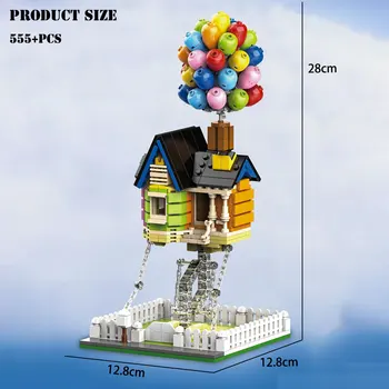 BZDA Kūrybos Balionas Namų Statyba Blokai Plaukioja namas Modelis Plytų Graviravimas Balanso Fizika Anti-Gravity vaikai 