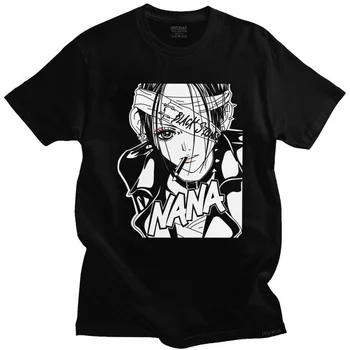 Mados Vyrų T Shirts Manga Nana Osaki trumpomis Rankovėmis, Medvilnės Marškinėlius O-kaklo Streetwear T-shirt Japonų Anime Harajuku Tee Viršūnės