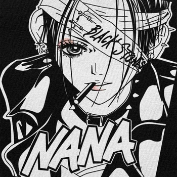 Mados Vyrų T Shirts Manga Nana Osaki trumpomis Rankovėmis, Medvilnės Marškinėlius O-kaklo Streetwear T-shirt Japonų Anime Harajuku Tee Viršūnės