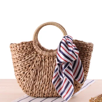Bohemijos kutas rotango moterų rankinės austi šiaudų maišą didelės talpos entire vasaros beach bali maišelį lady vytelių krepšelį piniginės 2020 m.