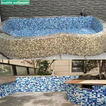 Baseinas vonios kambarį miegamojo sienos baseinas mozaikos plytelių žuvų tvenkinio kraštovaizdžio baseinas, TV foną, sienų apdaila 3D sienų lipduko