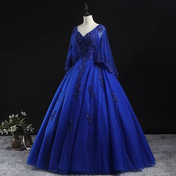 Vestidos 2020 Naujas Gryffon Quinceanera Suknelės Elegantiškas V-kaklo Šalies Keltas Kamuolys Suknelė Senovinių Nėrinių Siuvinėjimo Plius Dydis