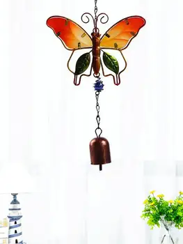 Miegamasis Dekoro Drugelis Amatų Vėjo Varpeliais, Dažytos Stiklo Papuošalų Kūrybos Namuose Vėjo Bell Varpelių Pakabukas Vaikų Kambario Dekoravimas