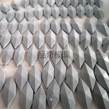 NAUJAS 4 skylių deimantų dizaino sienos plytų silikono formos betono plytelių pelėsių 