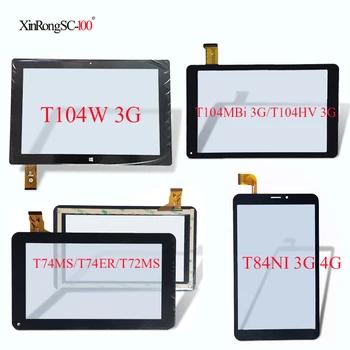 Austrės T104W 3G/T74MS/T74ER/T72MS/T84NI 3G 4G/T104MBi 3G/T72MS 3G/T104HVi Tablet Jutiklinis ekranas skaitmeninis keitiklis skydas stiklas