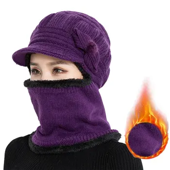 Aukštos Kokybės Moterų Pliušinis Triušis Kailio Megzti Skrybėlę Šiltas Žiemos Skrybėlę Ir Skara Beretė Beanie Skrybėlių Slidinėjimo Atsitiktinis Galvos Apdangalai