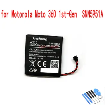 Ansheng Originalus 300Mah WX30 baterija Motorola Moto 360 1-Gen M. Išmaniųjų Žiūrėti SNN5951A+įrankio