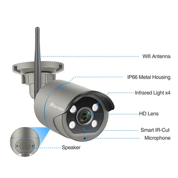 Techage 8CH 3MP Belaidžio Saugumo kamerų Sistema, Dviejų krypčių Garso, Žmogaus Aptikimo WiFi IP Kameros CCTV Vaizdo Stebėjimo Kameros Komplektas