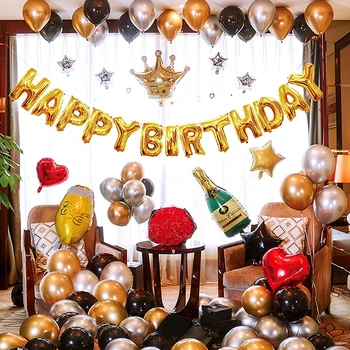 13pcs Laiškas su gimtadieniu balionas Pakilo Aukso Folija, balionus, Gimtadienio Dekoracija Vaikų žaislai Baloons gimtadienio Helio globos