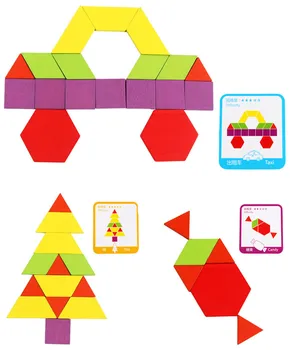 Montessori 155pcs Medinės Dėlionės Valdybos Nustatyti Spalvinga Kūdikių Montessori Švietimo Žaislai Vaikams Mokymosi Plėtoti Žaislas