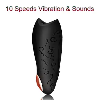 Vyrų Masturbator Taurės Balso Šildymo Orlaivių Taurės 10 Greitis Realus Vagina Pussy Sekso žaisliukai Vyrams Elektros Masturbator Produktus