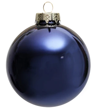 Skatinimas - 5VNT/PAK, Namų Atveju Šalis Kalėdos, Kalėdos Apdailos Ornamentu 80mm Dažytos Nary Mėlyno Stiklo Menkniekis Kamuolys - Blizga