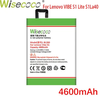 Wisecoco BL260 4600mAh Nauja Baterija Lenovo VIBE S1 Lite S1La40 Telefonas Aukštos qualtiy+Sekimo Numerį