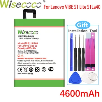 Wisecoco BL260 4600mAh Nauja Baterija Lenovo VIBE S1 Lite S1La40 Telefonas Aukštos qualtiy+Sekimo Numerį