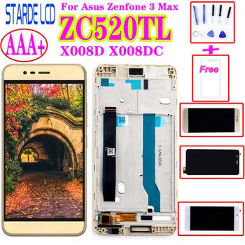 Už Asus Zenfone 3 Max ZC520TL X008D LCD Ekranas Jutiklinis Ekranas skaitmeninis keitiklis Asamblėjos Remonto dalių Pakeitimo X008DC LCD