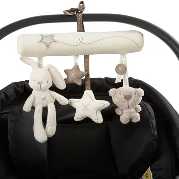 2020 Kūrybos Kūdikiams Lopšys Mielas Triušis kūdikių muzikos kabinti lova saugos sėdynės pliušinis žaislas Vertus Bell Daugiafunkcinis Pliušiniai Žaislai