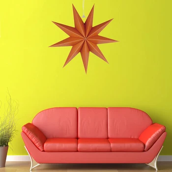 3pcs Popieriaus Lempos Atspalvis Rankų darbo Star Žibintų ekologišką Lempos Aksesuaras 30cm(Orange)