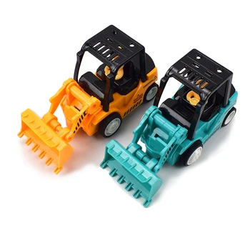 Vaikai Automobiliai Žaislai Diecast Inercinės Traukti atgal Inžinerijos Transporto priemonės Mini Buldozeris Kelių ritinio Ekskavatorių Plastikiniai Modelis Žaislai Berniukams