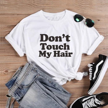 ONSEME neliesk Mano Plaukai T Marškinėliai Moterims Streetwear Estetinės Šūkis t-shirt Melanino Tees Femme Pagrindinio Paprastos Raidės Viršūnės