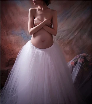 Baltos spalvos Nėrinių Royal Motinystės Balta Suknelė Nėščioms Fotografijos Rekvizitai moteris Nėštumo, motinystės nuotraukų fotografavimo ilga suknelė