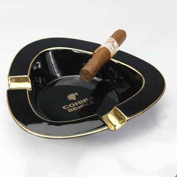 COHIBA Keramikos Peleninę Lauke Rūkyti Cigarų Peleninę Nešiojamų 3 Cigarų Turėtojas Stovėti Pelenų Dėklas