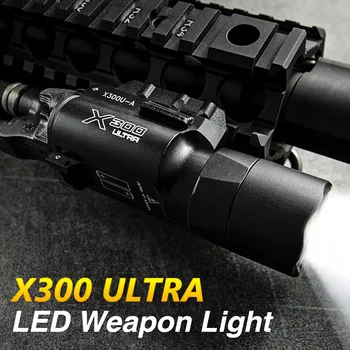 TRIJICON Gamyklos Parduoti X300 Ultra LED Ginklas Šviesos Pistoletas Lanterna Airsoft Žibintuvėlis su Picatinny Rail Medžioklės HS15-0040