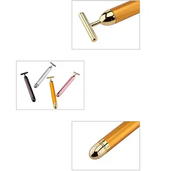 27K Aukso T Tipo Elektros Aukso Grožio Stick V Veido Artefaktas Veido Masažas Grožio Įranga Vibracijos Matuoklis Massager Veido