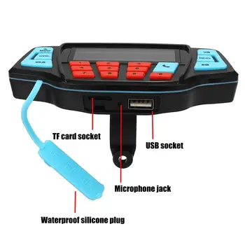 Motociklo Bluetooth FM Audio MP3 Grotuvas Stereo Ragų Garsiakalbis Radijo Garso Sistema Žadintuvas USB/SD/TF Moto Aksesuarai Dropship