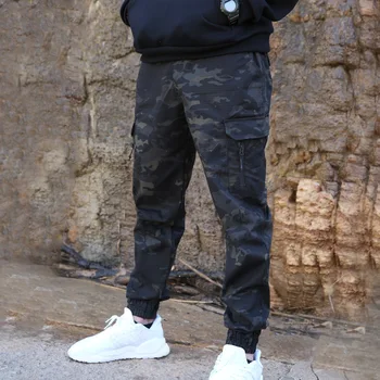 Vyrų Mados Streetwear Atsitiktinis Kamufliažas Jogger Kelnes Taktinis karo Kelnės Vyrams Krovinių Pants Droppshipping