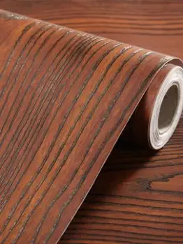Aukštos kokybės 3D medienos grūdų lipnios tapetai, spinta, spintelė lipnus popierius vandeniui baldų renovacija, lipdukai