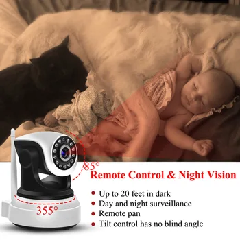 WiFi IP Kameros 1080P/720P HD Kambarinė Belaidžio ryšio Fotoaparatą NightVision/Judesio Aptikimas/Dviejų krypčių Garso/Vyresnysis/Pet/Baby Monitor Dovana