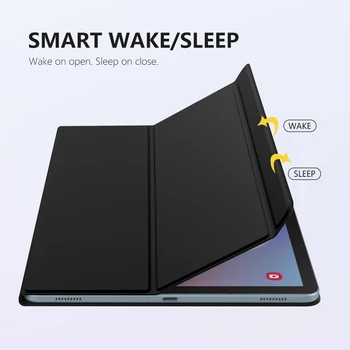 Smart Folio Case For Samsung Galaxy Tab S6 10.5 2019 M., Plonas, Lengvas Smart Shell Stovėti Dangtis,Stiprus Magnetinis Adsorbcijos už Skirtuko
