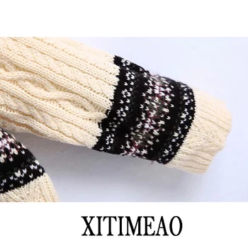 ZA Naujas Moterų Rudenį, Žiemą Šiltas, susagstomi megztiniai ilgomis Rankovėmis Ponios susagstomi megztiniai Megztinis Minkštas Handfeel Trikotažo V-apykaklės Prašmatnus Viršūnės