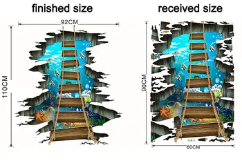 3D Kosminės Erdvės pakeliamasis tiltas Modeliavimas Grindų/Sienų Lipdukai Galaxy Tiltas, Vaikų Kambario Grindų Gyvenimo Kambario Sienos Lipdukai Namų Dekoro