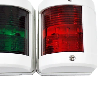 1 Pora Raudonas ir Žalias 12V LED Lankas Navigacijos Žiburiai Valtis Laivagalio Šviesos Buriavimo Lempos