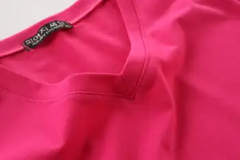 15 spalvų! Plius Dydis M-3XL Moterų Marškinėliai V Kaklu Vasaros Trumpos Rankovės Kietasis Marškinėlius vientisos Spalvos Pagrindinio Viršuje Tee Marškinėliai Moteriška T-shirt