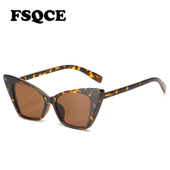 FSQCE Cat Eye Akiniai nuo saulės Moterims, Prabangos Prekės Dizainerio Mados Ponios Retro Moterų Saulės Akiniai Oculos De Sol UV400