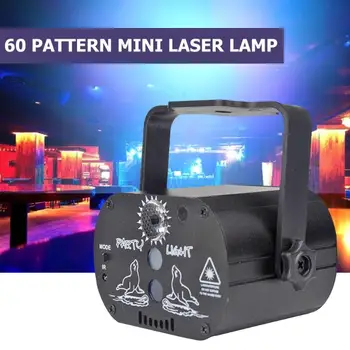60 Modelio LED Lazerinius Projektorius, Šviesos, Scenos apšvietimo Efektas Mini RGB Diskoteka Žibintas Įkraunamas Vestuvių, Gimtadienio DJ šviesos