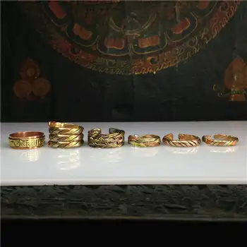 Didmeninė 10CPS Tibeto Žiedai, Rožė, Vario, Suvynioti Šilko Atidaryti Žiedas Geriausias pasiūlymas R006