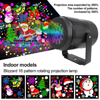 16 Modeliai Naujų Metų Kalėdinė Dekoracija LED Lazerinius Projektorius, Šviesos Snaigės Briedžių Projekcija Lempos Etape Patalpų ir Lauko Apšvietimo