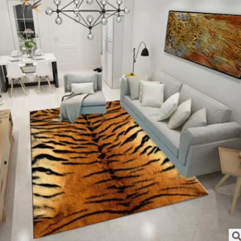 Kūrybos Šiuolaikinės Kilimas 3D Leopard/Zebra/Tigras Dryžuotas Kailis, pavyzdžiui, Spausdinimo Durų Kilimėlis Gyvenimo Kambario, Miegamasis Plotas Pledai Kilimų Nemokamas pristatymas