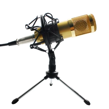 BM800 Kondensatoriaus Mikrofonas, Garso Įrašymo Karaoke Mikrofon Kompiuterių+Shock Mount+Putų Kepurė+Kabelis Kaip BM 800 Studija Mikrofonas