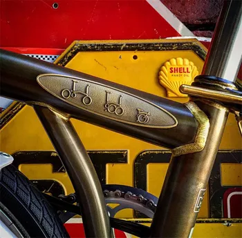 3 spalvos sulankstomas dviratis metalo lipdukas standartas brompton dviračio rėmo standartas dekoro lipduko