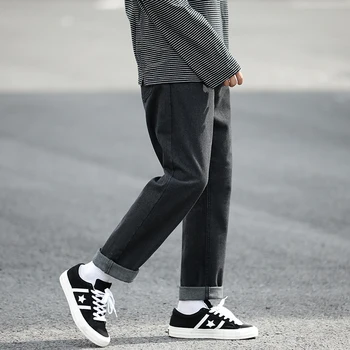 SingleRoad Vyrai Džinsai Vyrų 2020 Negabaritinių Pločio Kojų Korėjos Stiliaus Džinsinio Audinio Kelnės Harajuku Japonijos Streetwear Mados Džinsai Vyrams