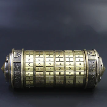 Leonardo Da Vinčio Kodą Žaislai Metalo Cryptex Spynos Vestuvių Dovanos Valentino Dienai, Dovana Laišką Slaptažodį Pabėgti Kolegija Rekvizitai
