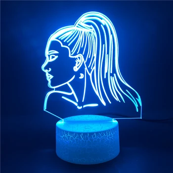Led Nakties Šviesos Žadintuvas Bazės Dainininkas Ariana Grande Palieskite Jutiklio Lempos Bluetooth Kambario Stalo Puošmena 7 Spalvos su Nuotolinio