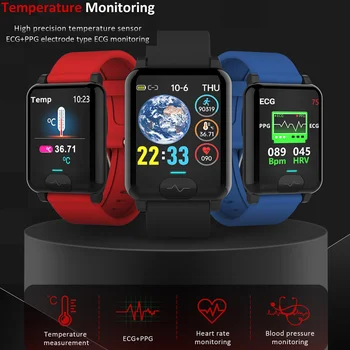 EKG+PPG Smart Žiūrėti Ip68, kai Kūno Temperatūra Smartwatch Širdies ritmo Fitness Tracker Sporto Smart Watch Vyrų, Moterų, Skirta 