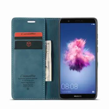 Dangtelis Atveju, Huawei P smart 2018 Garbę 9 Lite Telefono dėklas 360 Flip Odos Piniginės 